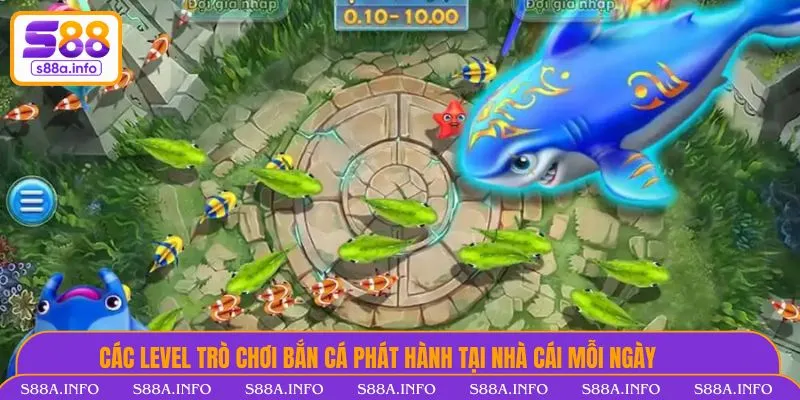 Bắn Cá - Trò Chơi Săn Mồi Hay, Vượt Màn Level Tại Trang Chủ S88VIP Các level trò chơi bắn cá phát hành tại nhà cái mỗi ngày