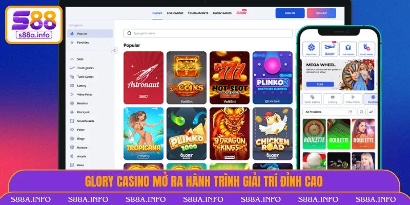 Glory Casino mở ra hành trình giải trí đỉnh cao